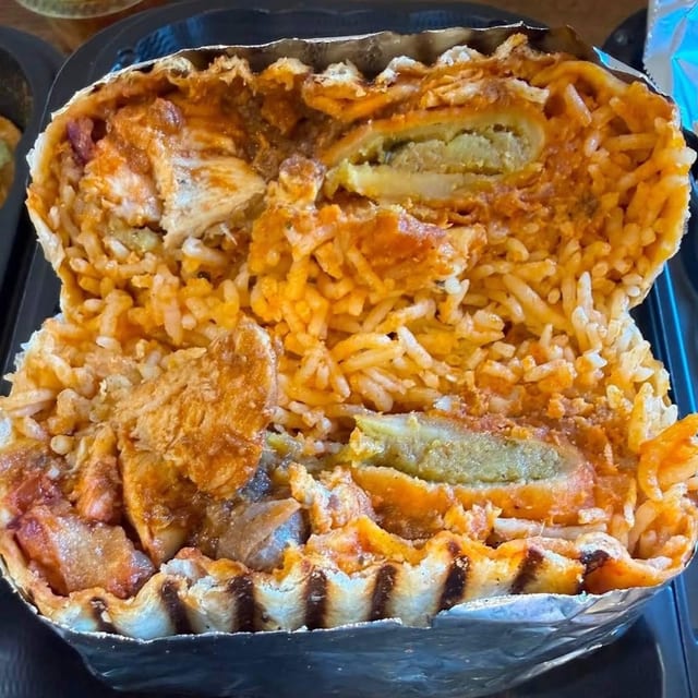 Samosa Chicken Burrito.