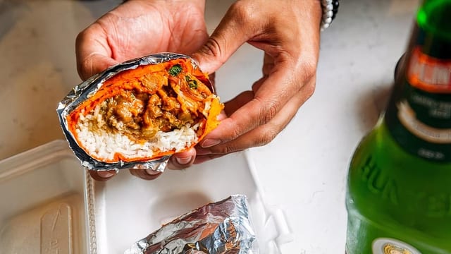 Butter Chicken Burrito.